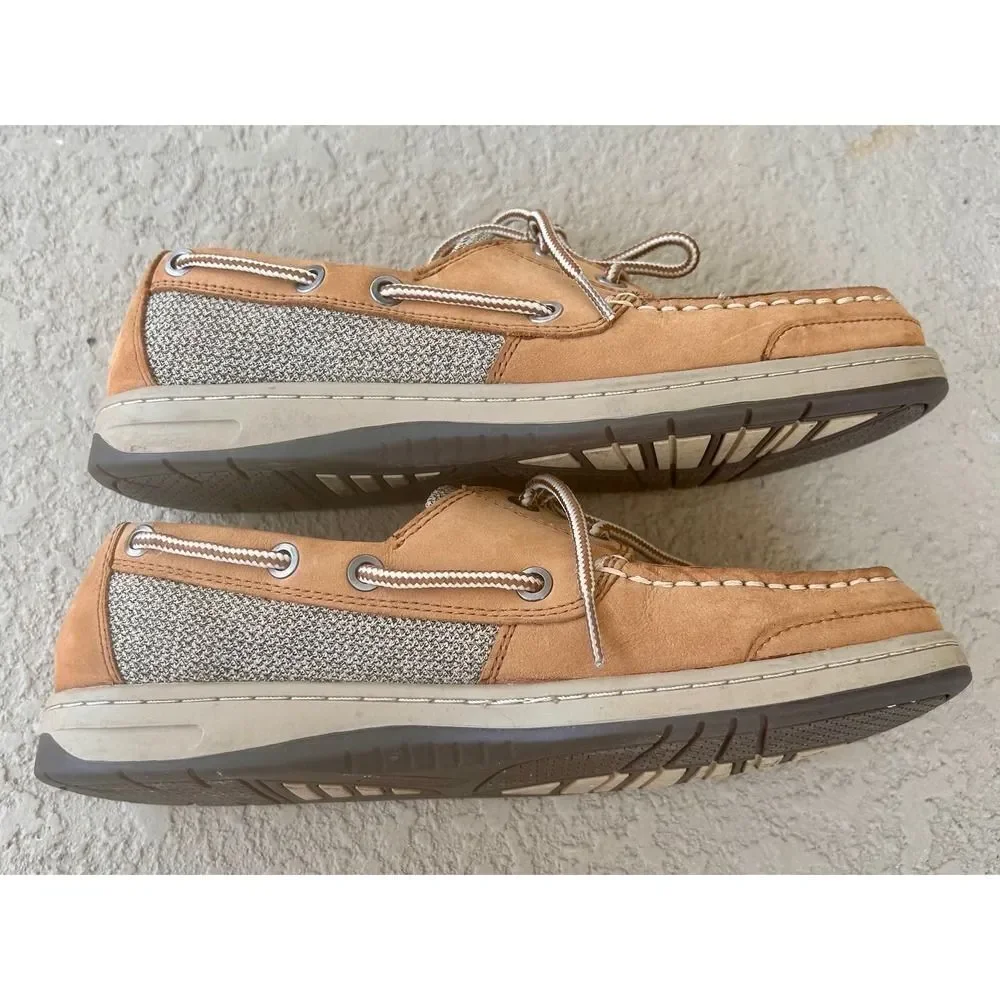 Naturalizer Natural Sole Loafers Tan‎ Fabric/Leather Woman's size 7.5